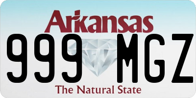 AR license plate 999MGZ