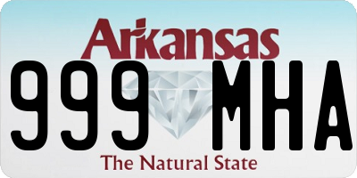 AR license plate 999MHA