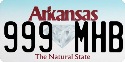 AR license plate 999MHB
