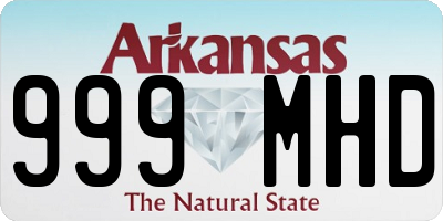 AR license plate 999MHD