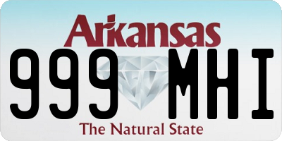 AR license plate 999MHI