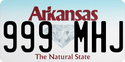 AR license plate 999MHJ