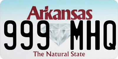 AR license plate 999MHQ