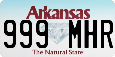 AR license plate 999MHR