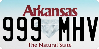 AR license plate 999MHV