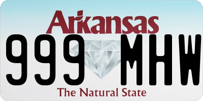 AR license plate 999MHW