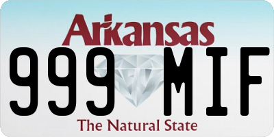 AR license plate 999MIF