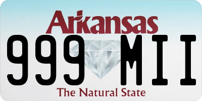 AR license plate 999MII
