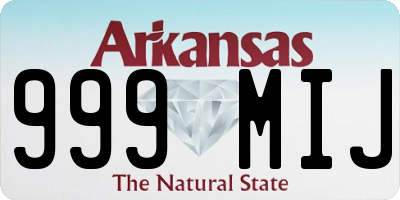 AR license plate 999MIJ
