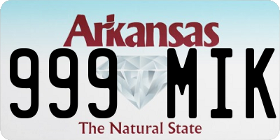 AR license plate 999MIK