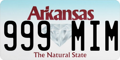 AR license plate 999MIM