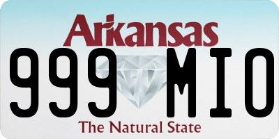 AR license plate 999MIO