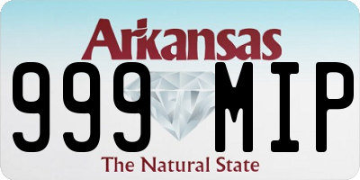 AR license plate 999MIP