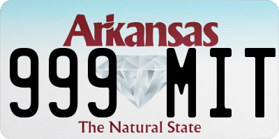 AR license plate 999MIT