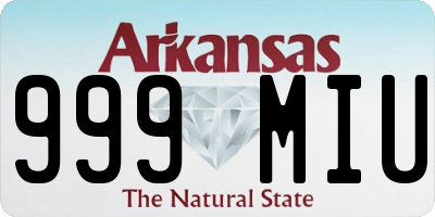 AR license plate 999MIU