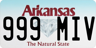 AR license plate 999MIV