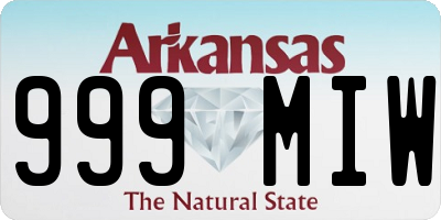 AR license plate 999MIW