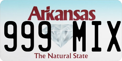 AR license plate 999MIX