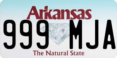 AR license plate 999MJA