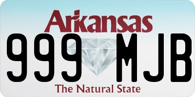 AR license plate 999MJB