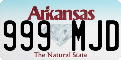 AR license plate 999MJD