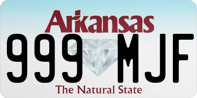 AR license plate 999MJF