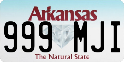 AR license plate 999MJI