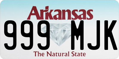 AR license plate 999MJK