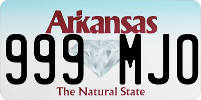 AR license plate 999MJO