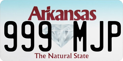 AR license plate 999MJP