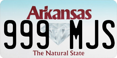 AR license plate 999MJS