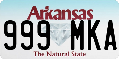 AR license plate 999MKA