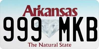 AR license plate 999MKB