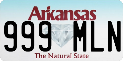 AR license plate 999MLN