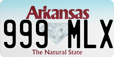 AR license plate 999MLX