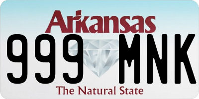 AR license plate 999MNK