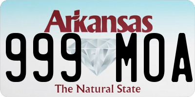 AR license plate 999MOA