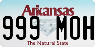 AR license plate 999MOH