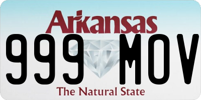 AR license plate 999MOV
