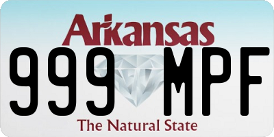 AR license plate 999MPF