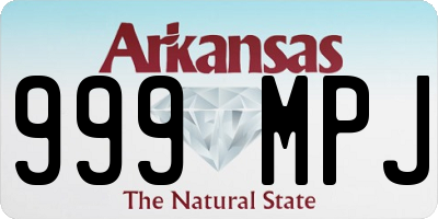 AR license plate 999MPJ