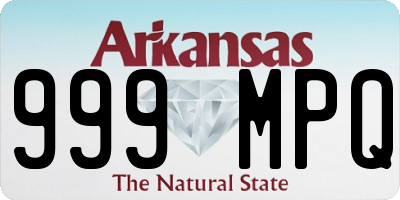 AR license plate 999MPQ