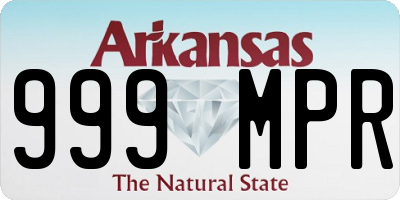 AR license plate 999MPR