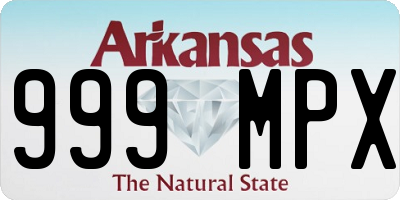 AR license plate 999MPX