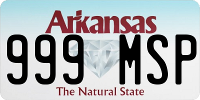AR license plate 999MSP