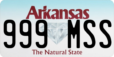 AR license plate 999MSS