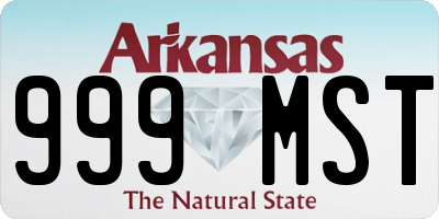 AR license plate 999MST