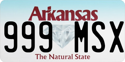 AR license plate 999MSX