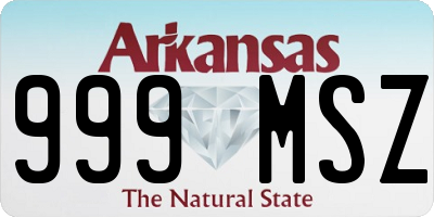 AR license plate 999MSZ
