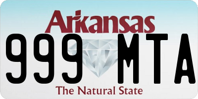 AR license plate 999MTA